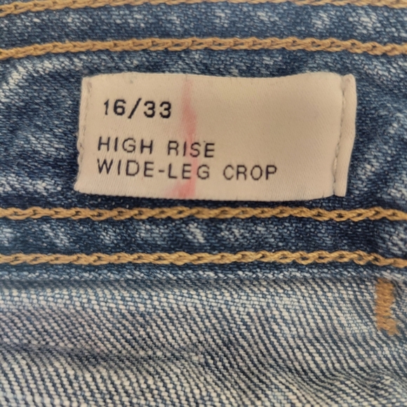 GAP High Rise Wide-Leg Crop Jeans - Blue - Picture 6 of 6